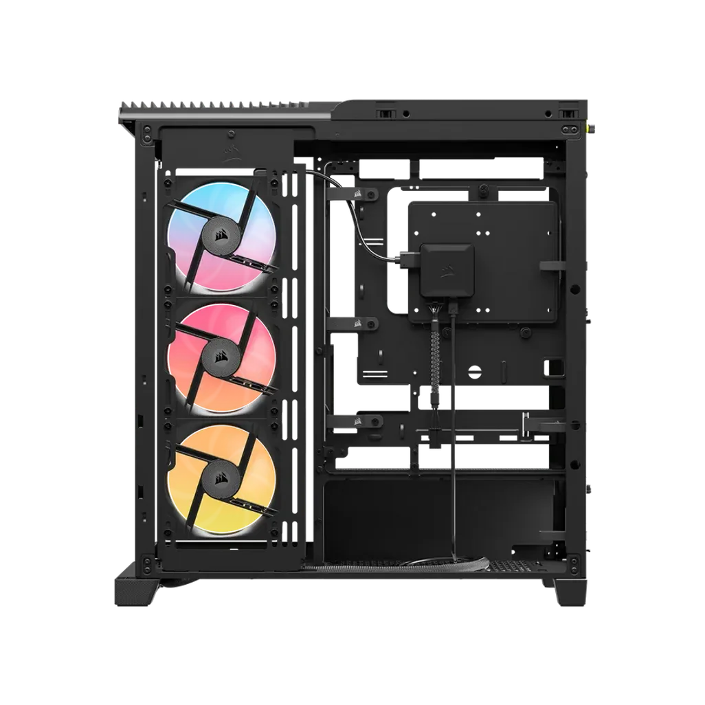 GUNMANSA FRAME 4500X LX-R RGB LINK Panoramic Glass Mid-Tower PC Case; 3x RGB Fans Inclided; 4x 2.5'' ; 2x 3.5''; Black