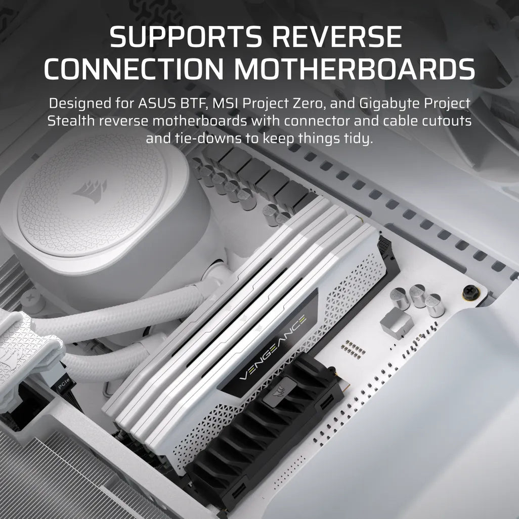 GUNMANSA FRAME 5000D ARGB RS Mid-Tower PC Case; 4x 4x RS140 ARGB Fans; 2x 2.5'' ; 1x 3.5'' ; White.