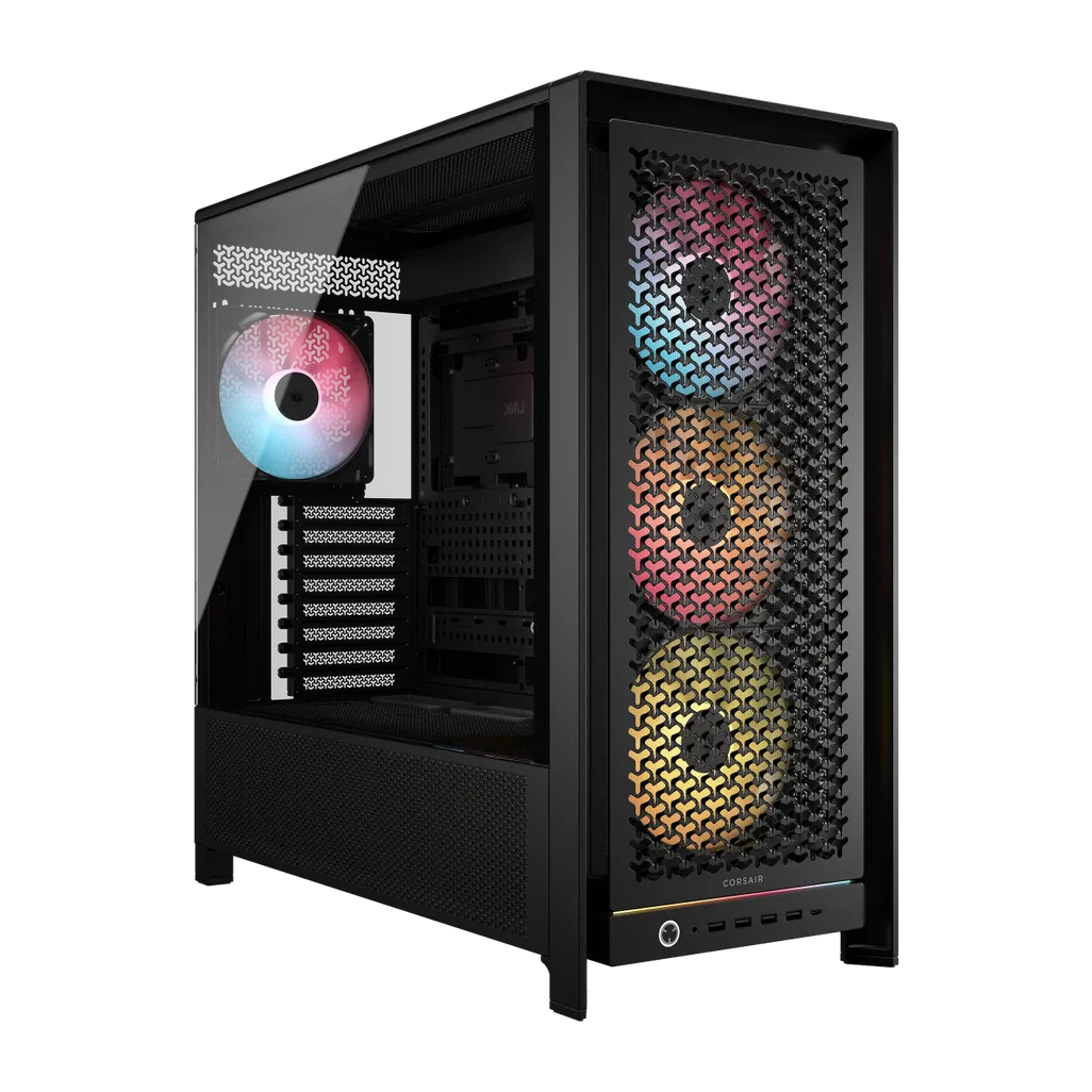 GUNMANSA FRAME 5000D RS ARGB Mid-Tower PC Case; 4x RS140 ARGB Fans; 2x 2.5'' ; 1x 3.5'' ; Black.