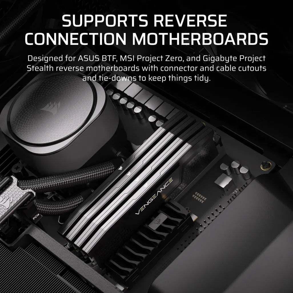 GUNMANSA FRAME 5000D RS ARGB Mid-Tower PC Case; 4x RS140 ARGB Fans; 2x 2.5'' ; 1x 3.5'' ; Black.