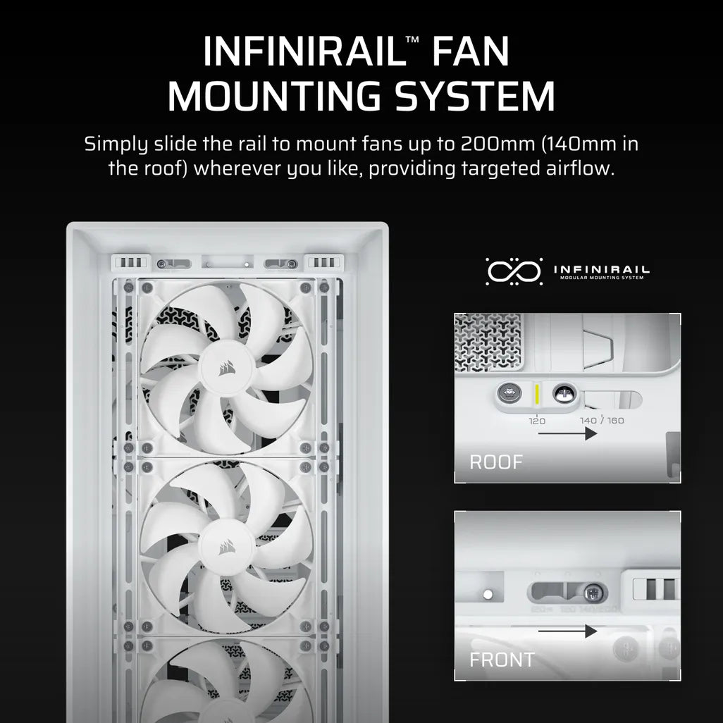 GUNMANSA FRAME 5000D RS Mid-Tower PC Case; 4x RS 140 PWM Fans; 2x 2.5'' ; 1x 3.5'';