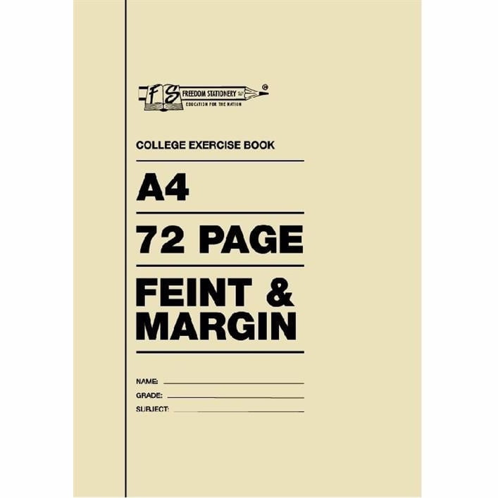 GUNMANSA Freedom A4 College Exercise Book Feint and Margin 72 Page