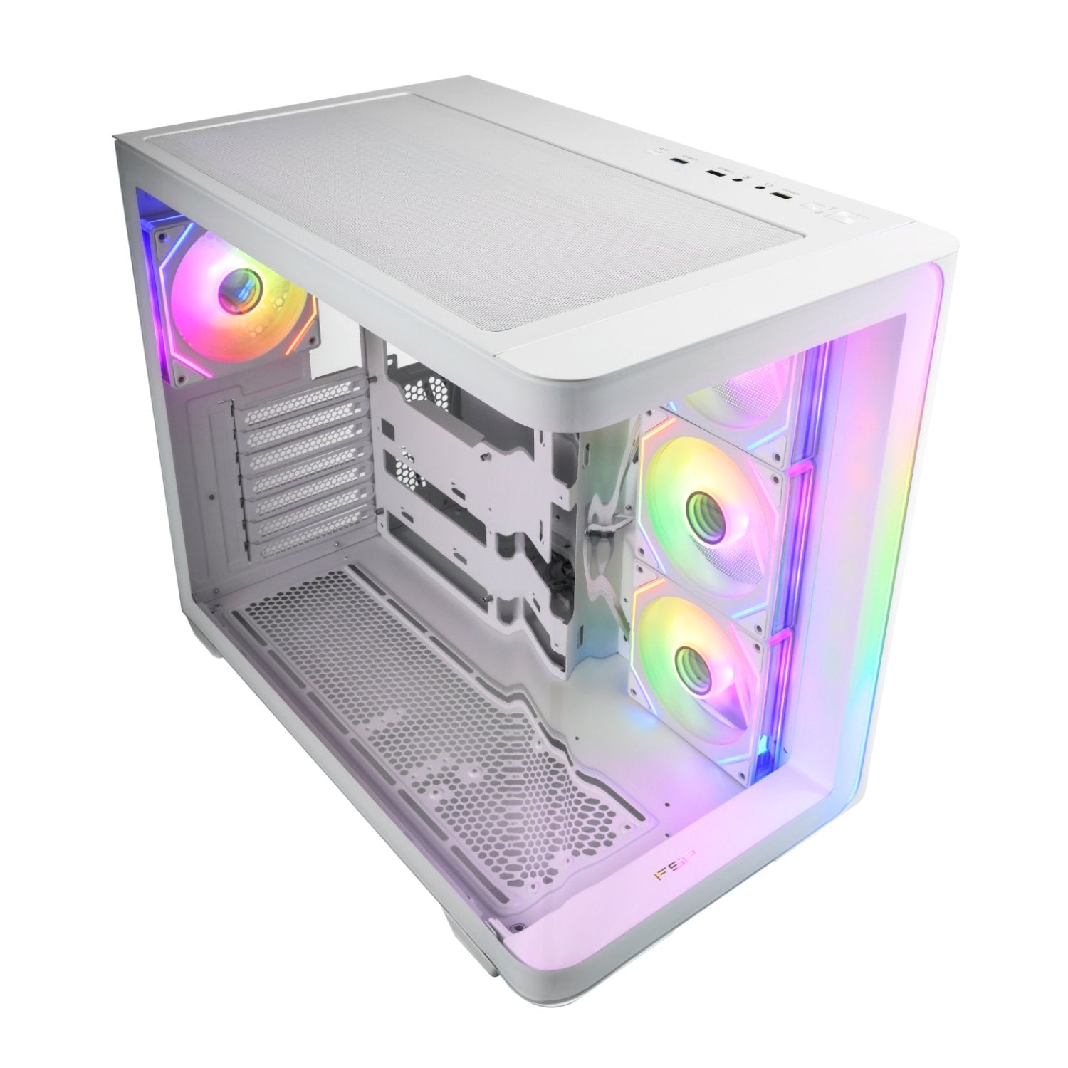 GUNMANSA FSP M580 ARGB ATX Mid Tower Gaming Chassis - White