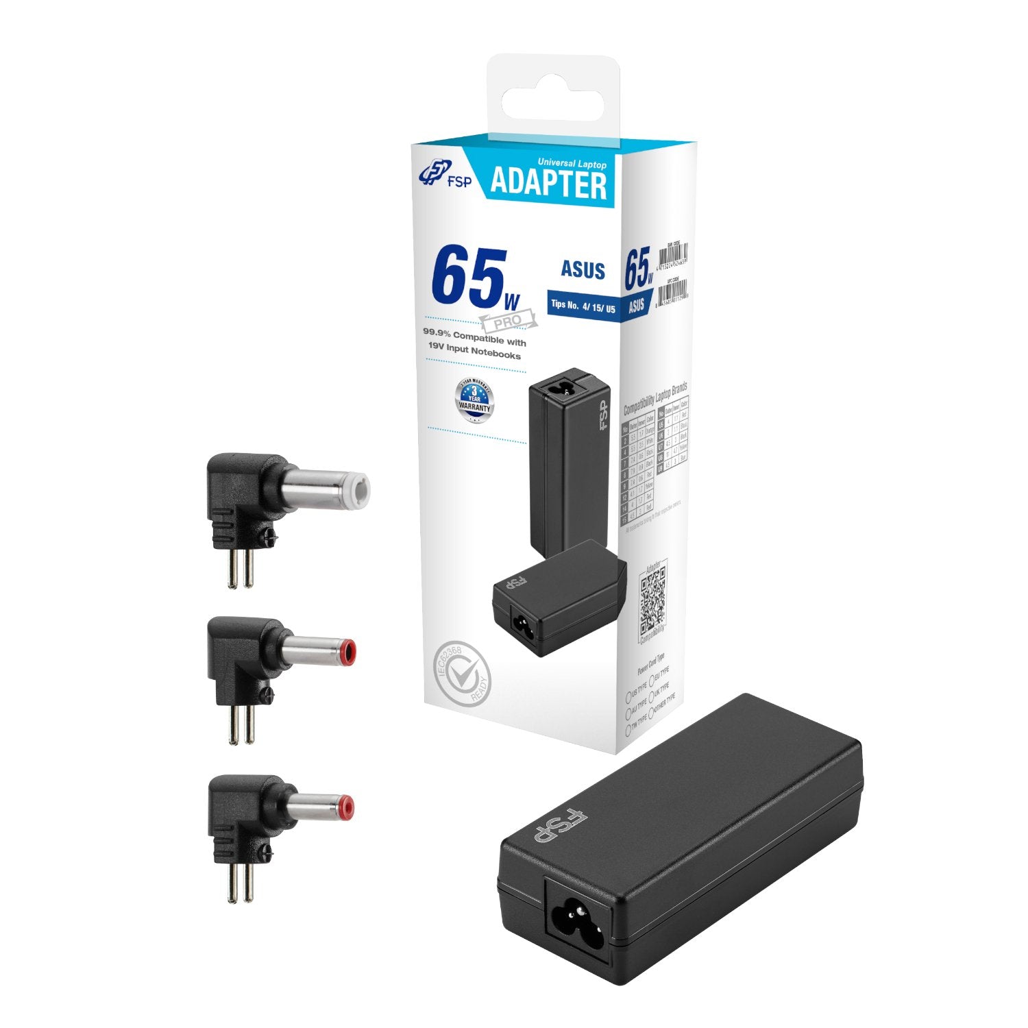 GUNMANSA FSP PRO 65W Universal Laptop Adapter – Asus