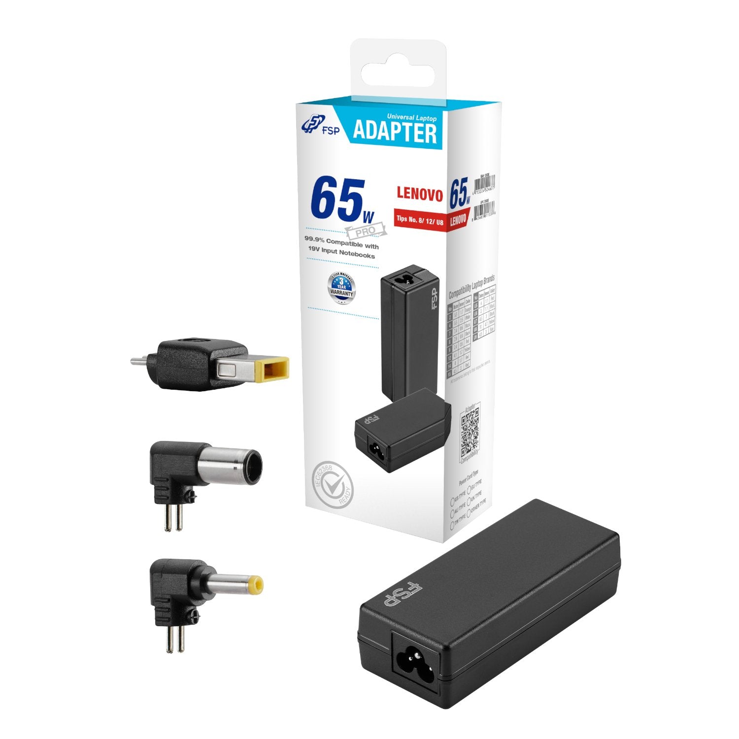 GUNMANSA FSP PRO 65W Universal Laptop Adapter – Lenovo
