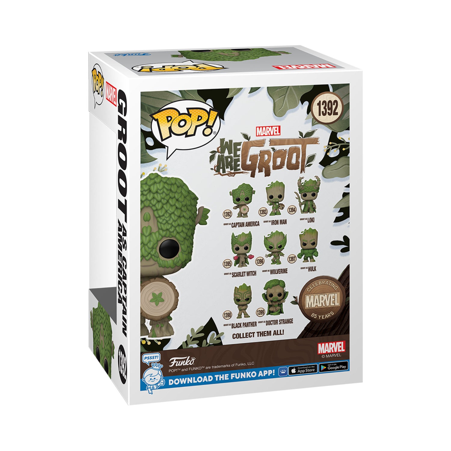 GUNMANSA Funko Pop!: Marvel We Are Groot - Groot As Captain America (Celebrating 85 Years Of Marvel)