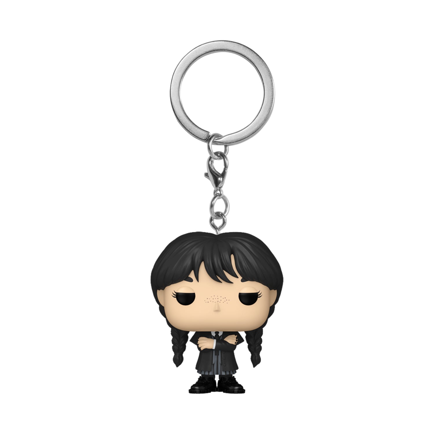 GUNMANSA Funko Pop! Pocket Keychain: Wednesday - Wednesday Addams (Black Coat)