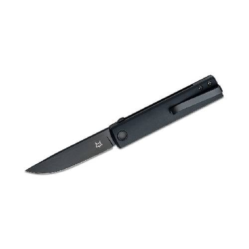 GUNMANSA FX-543 ALB FOX Chnops Folding Knife Stainless Steel Becut Top Shield Blade, Aluminium Black Handle