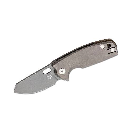 GUNMANSA FX-608 TI FOX/VOX Baby Core Folding Knife - M390 Acid Stonewashed Blade