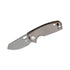 GUNMANSA FX-608 TI FOX/VOX Baby Core Folding Knife - M390 Acid Stonewashed Blade
