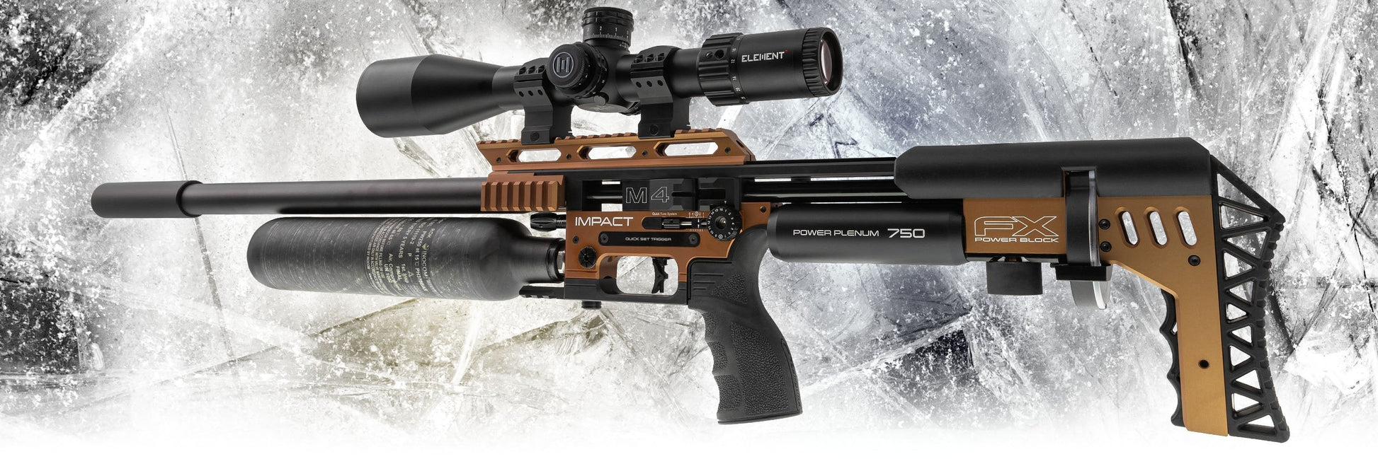 GUNMANSA FX Impact M4 Copper Edition PCP Rifle (Bolt Action|28|1200 FPS|117J|86cm|3.1kg|5.5mm)