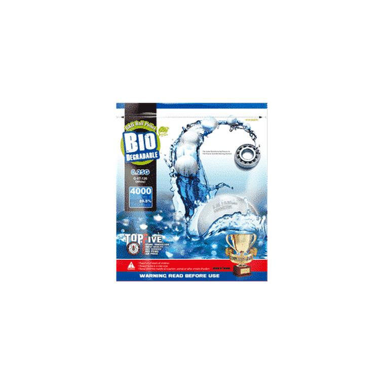 GUNMANSA 【G-07-126】4000 shots PACK 0.25G BIO-BB (white)