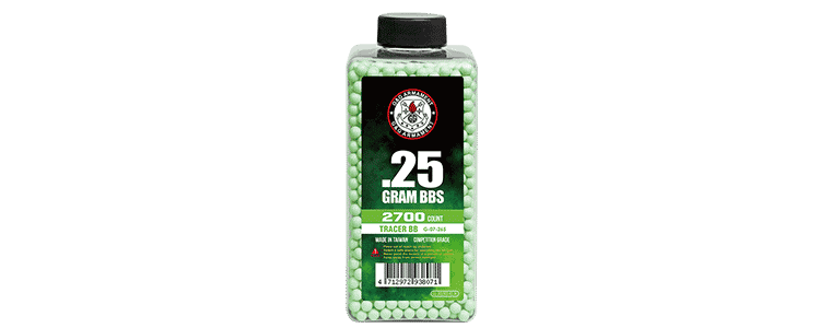 GUNMANSA G&G 0.25G 6mm BBs (Green Tracer) G-07-265 - Ammo
