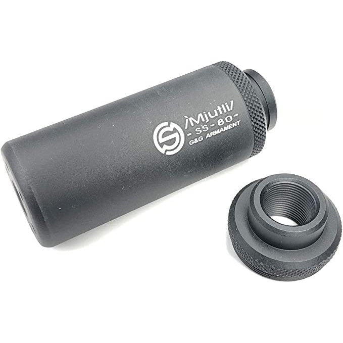 GUNMANSA G&G G-01-016 SS-80 MOCK SUPPRESSOR BLACK 14MM CW/CCW ACCESSORY