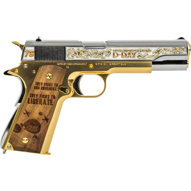 GUNMANSA G&G GPM1911 D-day Limited Version (Eu) Airsoft Pistol (GG|Semi Auto|Blowback|26) GAS-M45-DDY-BBB-ECM