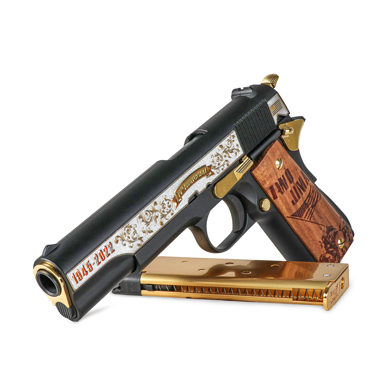 GUNMANSA G&G GPM1911 Iwo Jima Limited Version (Eu) Airsoft Pistol (GG|Semi Auto|Blowback|26) GAS-M45-IWO-BBB-ECM