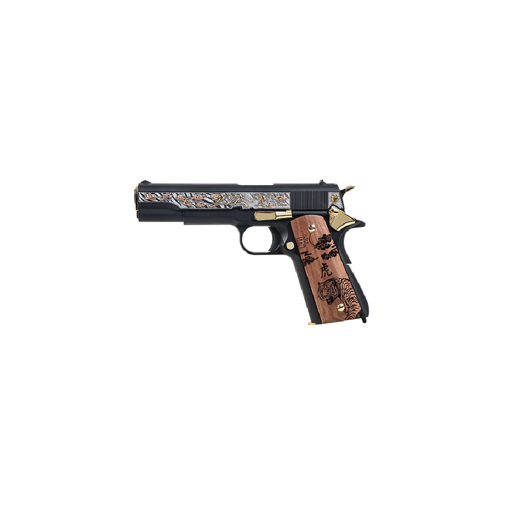 GUNMANSA G&G GPM1911 Year Of Tiger Limited Edition (Eu) Airsoft Pistol (GG|Semi Auto|Blowback|26) GAS-M45-TGR-BBB-ECM