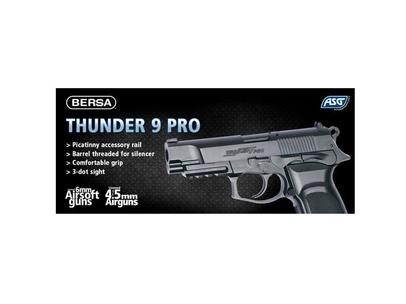 GUNMANSA GAS GUN ASG Bersa Thunder Pro Gas Gun (Semi Auto|NBB|CO2|19 Rounds|400 FPS|2.6J|4.5mm BB) 17302 SPECIAL - GSA