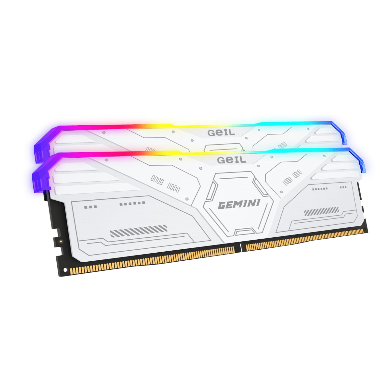 GUNMANSA Geil Gemini RGB 64GB KIT(2X32GB) 6000MHz DDR5 Desktop Gaming Memory - White