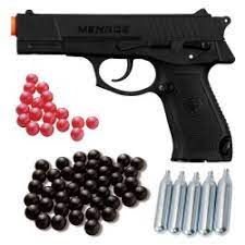 GUNMANSA GI Sports Menace Paintball Gas Gun Combo (Semi Auto|NBB|CO2|7 Rounds|350 FPS|~8J|.50 Cal)