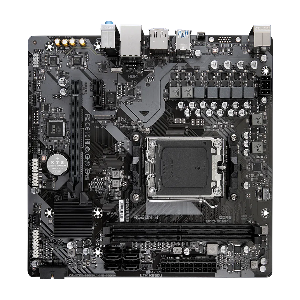 GUNMANSA GIGABYTE AMD A620 Chipset for AMD AM5; 2x Dual DDR5; 1x M2; HDMI; DP; mATX.