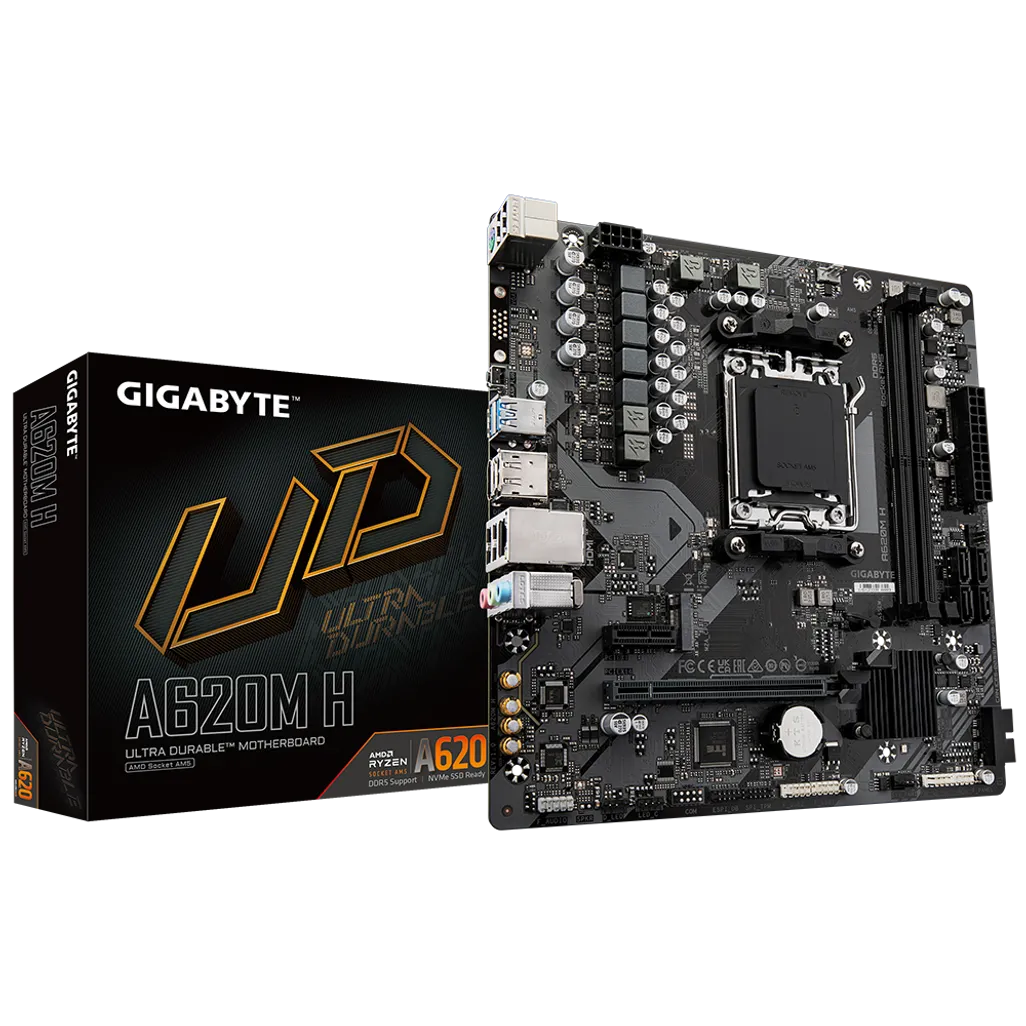 GUNMANSA GIGABYTE AMD A620 Chipset for AMD AM5; 2x Dual DDR5; 1x M2; HDMI; DP; mATX.
