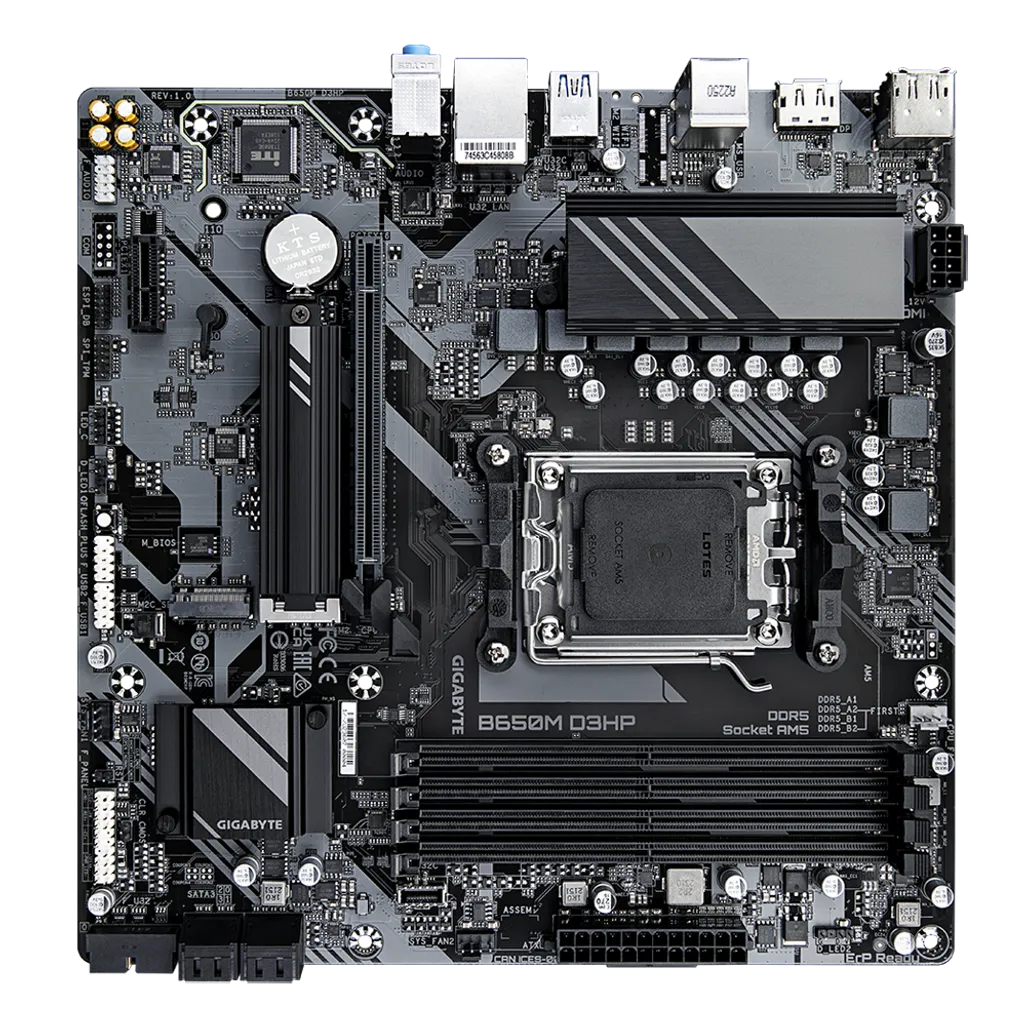 GUNMANSA GIGABYTE AMD B650 Chipset for AMD AM5; 4x Dual DDR5; 2x M2; 1x HDMI 2x DP