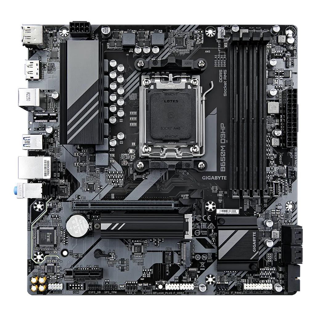 GUNMANSA GIGABYTE AMD B650 Chipset for AMD AM5; 4x Dual DDR5; 2x M2; 1x HDMI 2x DP