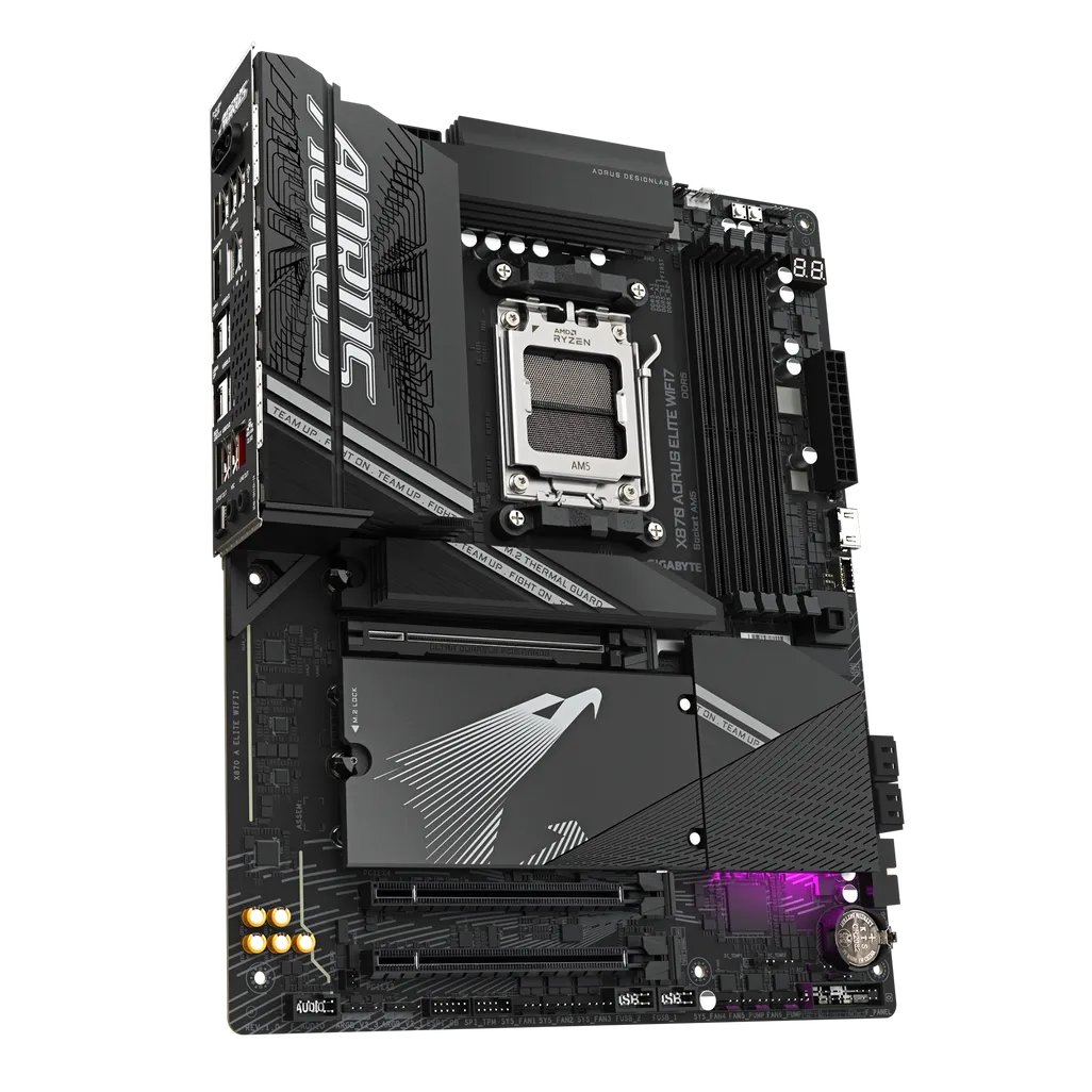 GUNMANSA GIGABYTE Aorus AMD X870 Chipset for AMD AM5; 4x DDR5; 4x M2; 2x HDMI (1x Front)/2 x USB4® USB Type-C®; ATX.