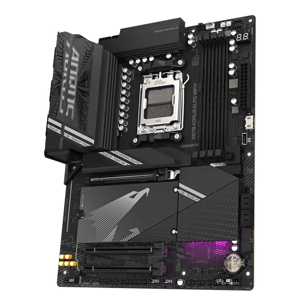 GUNMANSA GIGABYTE Aorus AMD X870 Chipset for AMD AM5; 4x DDR5; 4x M2; 2x HDMI (1x Front)/2 x USB4® USB Type-C®; ATX.