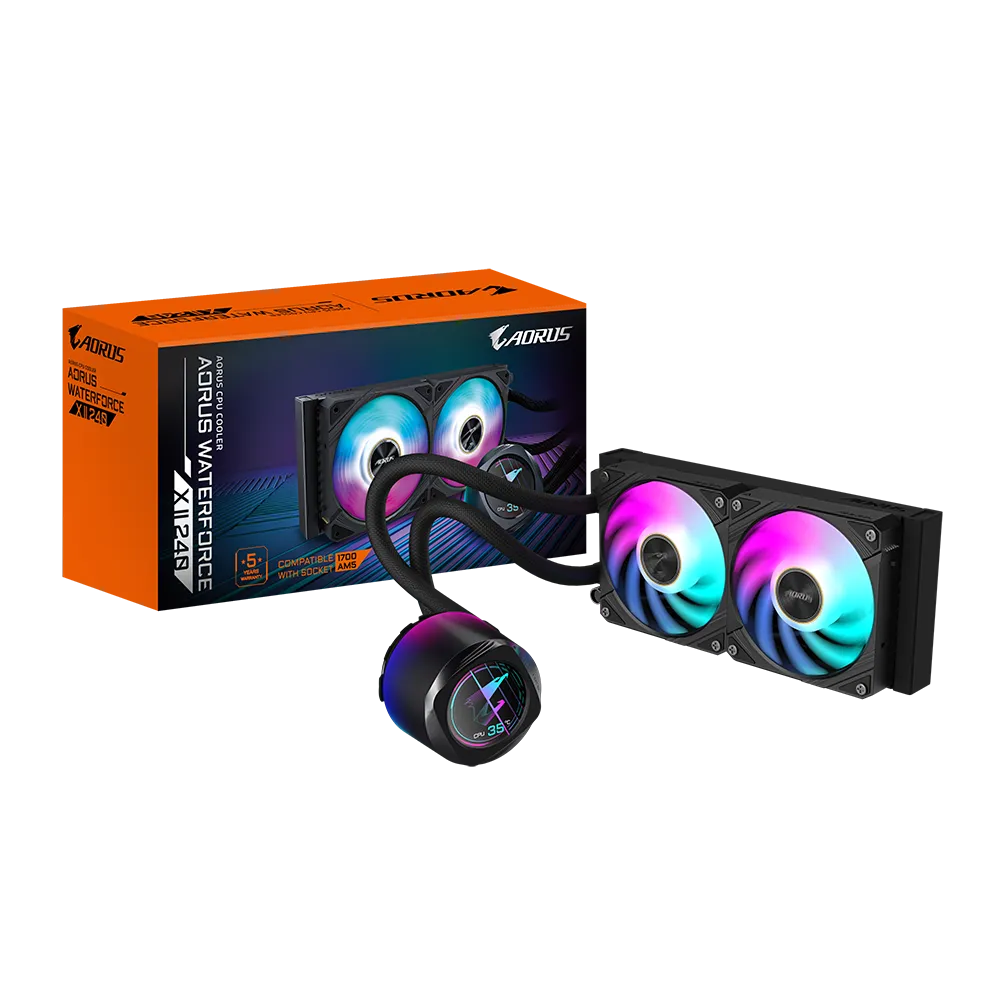 GUNMANSA GIGABYTE AORUS WATERFORCE X II 240 240mm cooler; Intel 115x;1200;1700;1851 / AMD TR4; AM5; AM4; sTR5