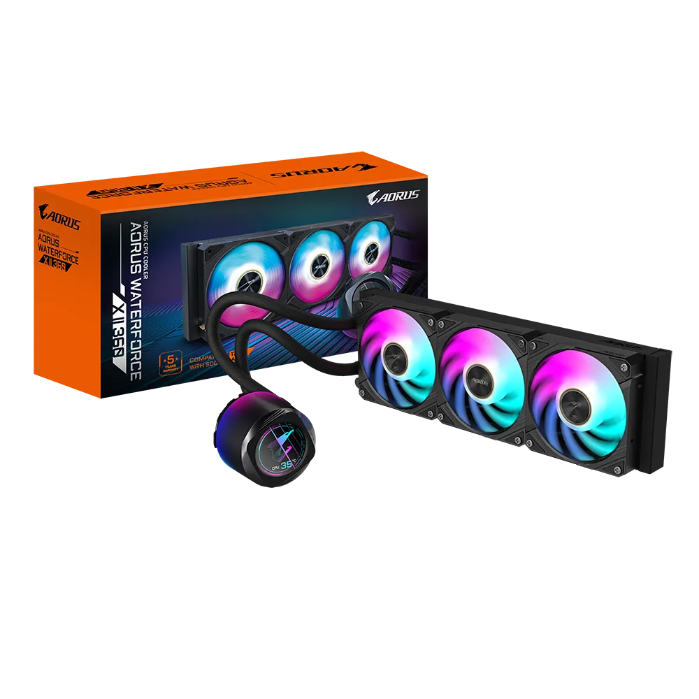 GUNMANSA GIGABYTE AORUS WATERFORCE X II 360 360mm cooler; Intel 115x;1200;1700;1851 / AMD TR4; AM5; AM4; sTR5