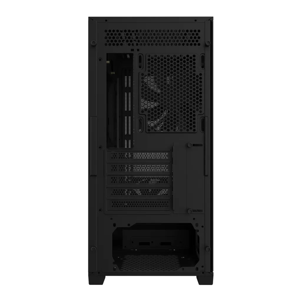 GUNMANSA Gigabyte C102 Glass Micro ATX Chassis; 2x 3.5'' | 2x 2.5'' Drive Bays; 360mm Radiator compatible; 2x 120mm fan incl; Black