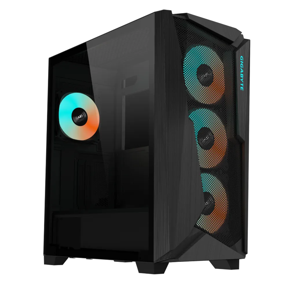 GUNMANSA Gigabyte C301 Glass ATX Chassis; 2x 3.5'' | 2x 2.5'' Drive Bays; 360mm Radiator compatible; 4x 120mm fan incl; White