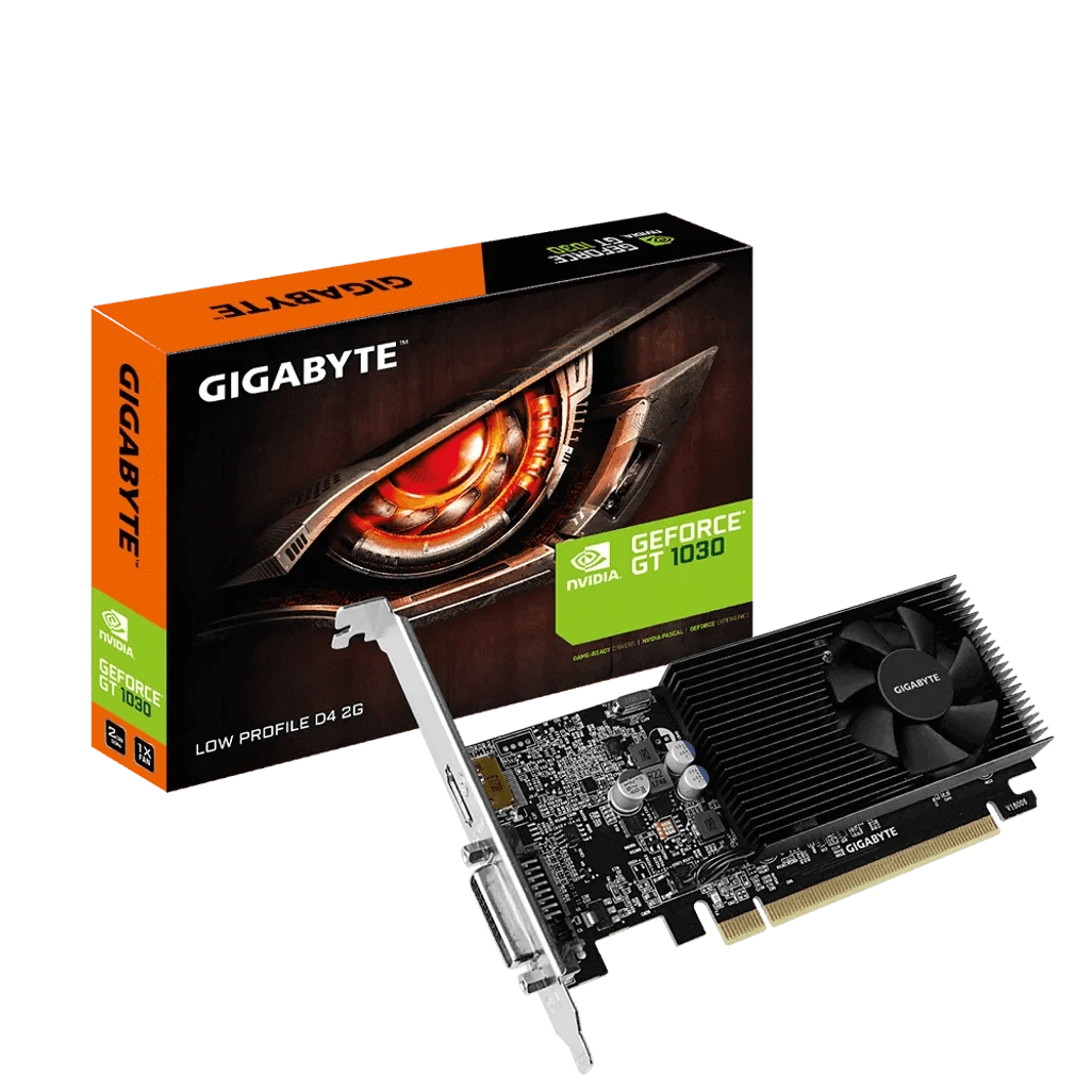 GUNMANSA GIGABYTE GV-N1030D4-2GL, GeForce GT 1030, 2 GB, GDDR4, 64 bit, 4096 x 2160 pixels