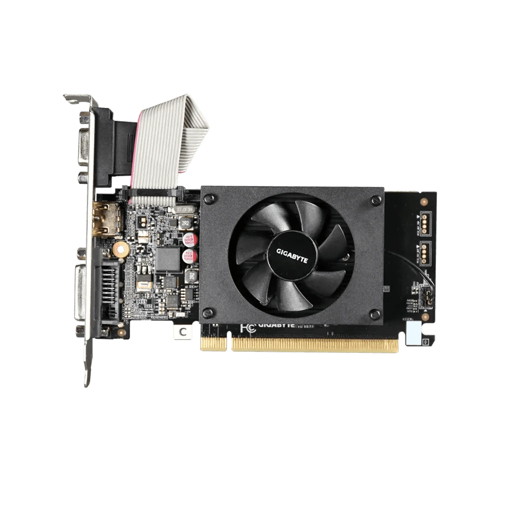 GUNMANSA GIGABYTE GV-N710D3-2GL, GeForce GT 710, 2 GB, GDDR3, 64 bit, 4096 x 2160 pixels