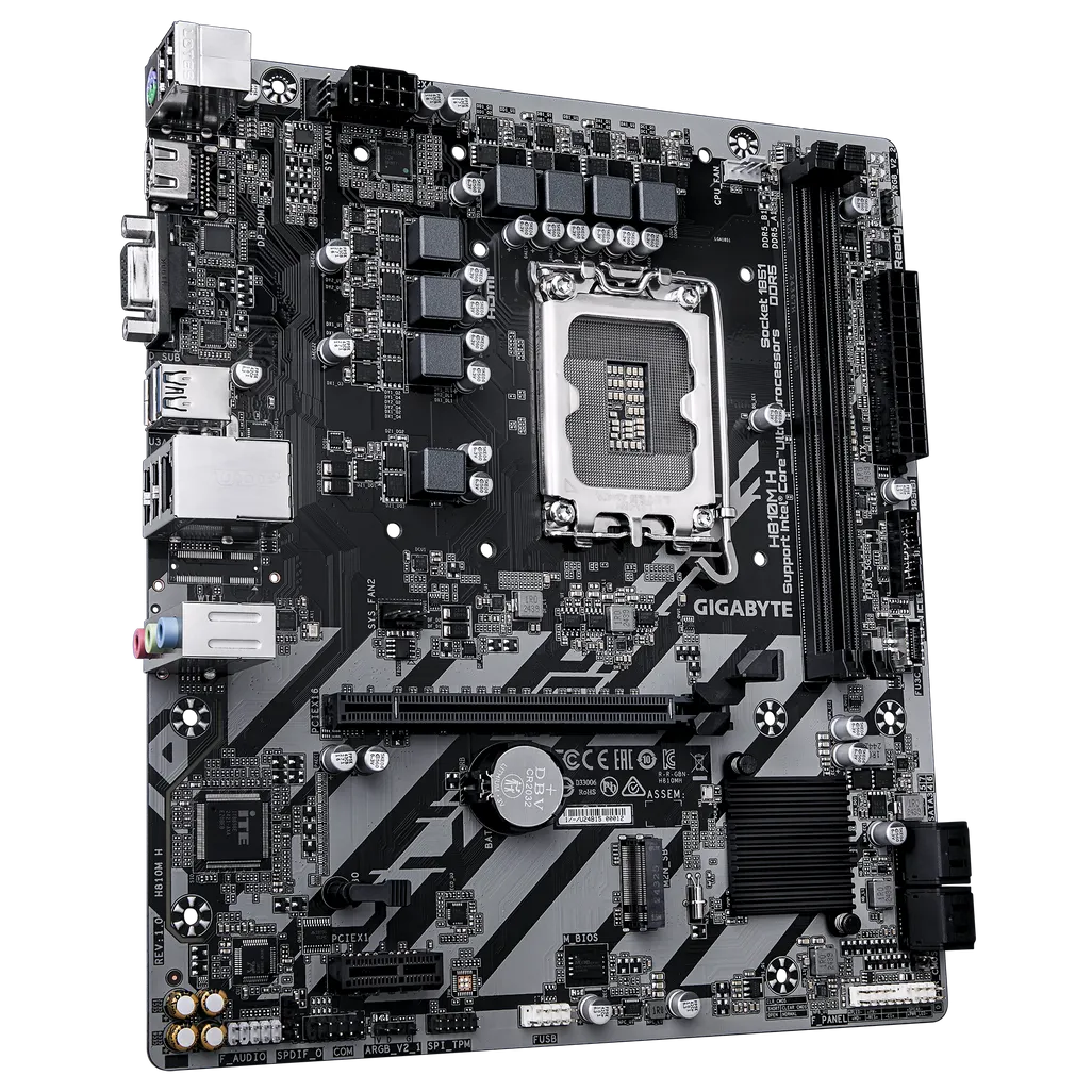 GUNMANSA GIGABYTE Intel® H810 Chipset for LGA 1851; 2x DDR5; 1x M2; HDMI 1x VGA; mATX