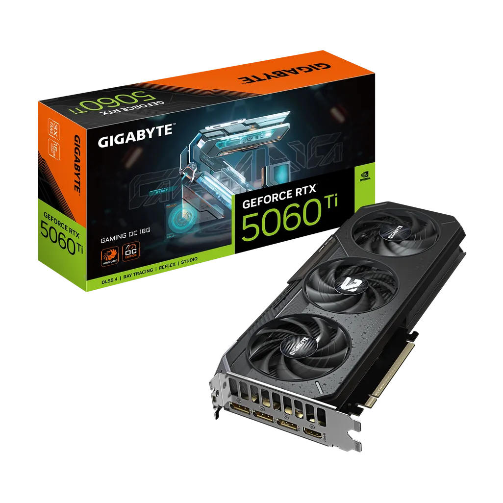 GUNMANSA GIGABYTE nVidia GeForce RTX 5060Ti GAMING OC 16GB - 16GB GDDR7; 128-Bit Memory Bus; 1x HDMI; 3x DisplayPort . .