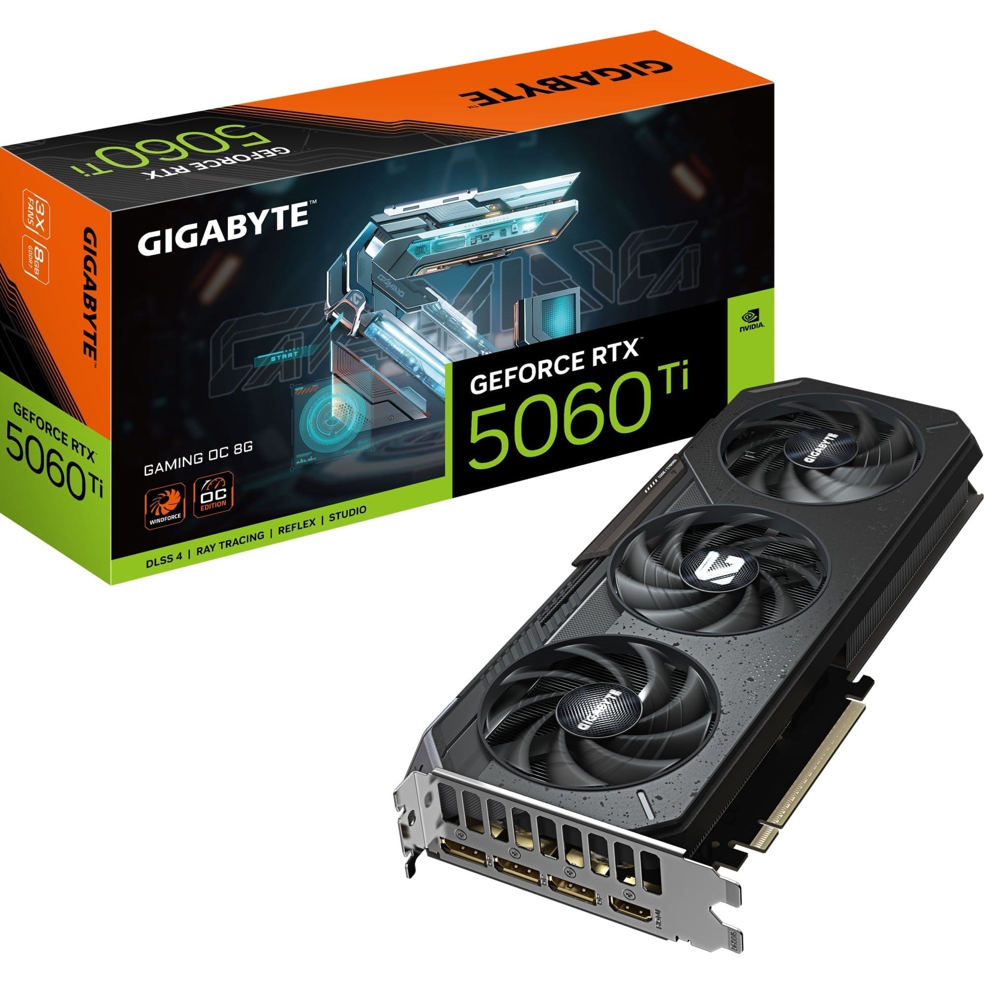 GUNMANSA GIGABYTE nVidia GeForce RTX 5060Ti GAMING OC 8GB - 8GB GDDR7; 128-Bit Memory Bus; 1x HDMI; 3x DisplayPort .