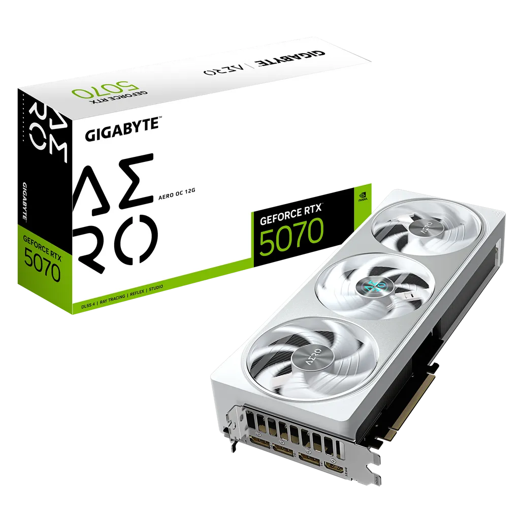 GUNMANSA GIGABYTE nVidia GeForce RTX™ 5070 AERO OC - 12GB GDDR7 HDMIx1/DPx3