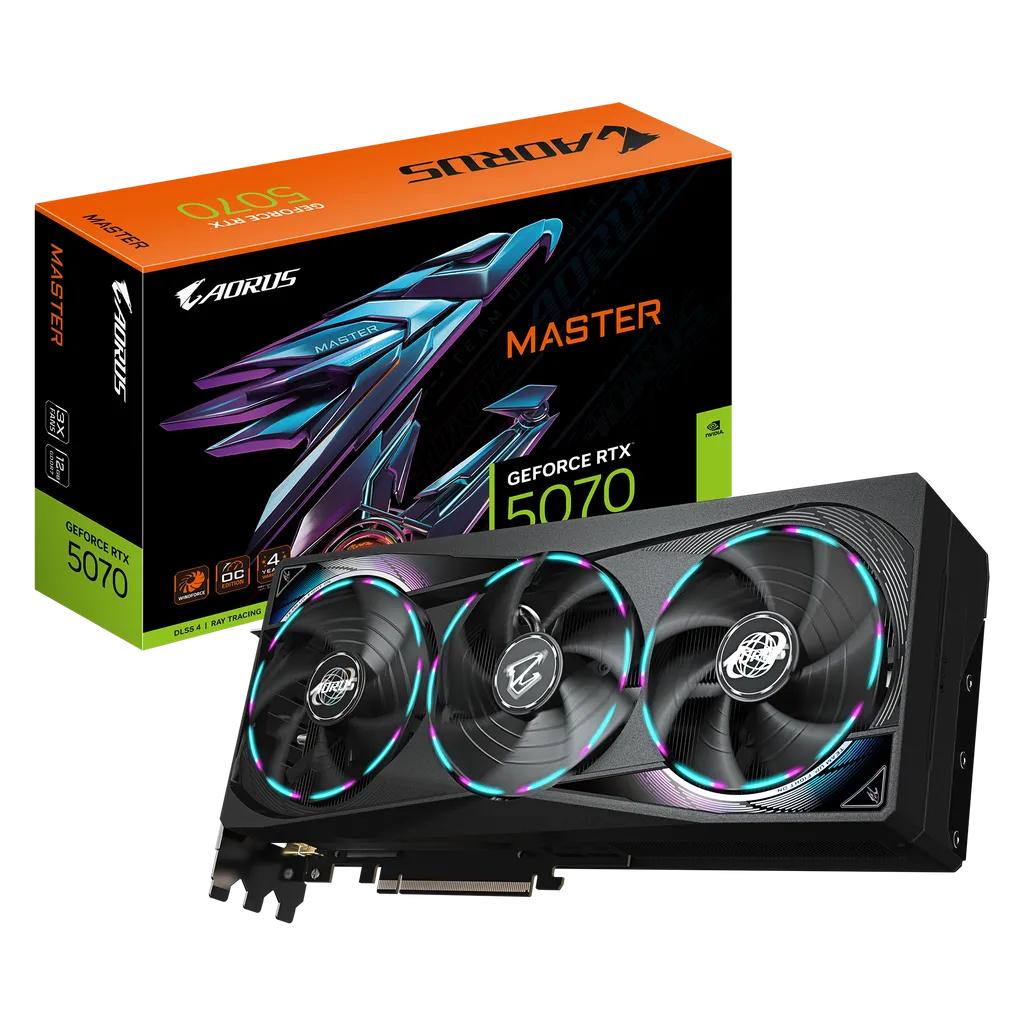 GUNMANSA GIGABYTE nVidia GeForce RTX™ 5070 AORUS MASTER - 12GB GDDR7 HDMIx1/DPx3
