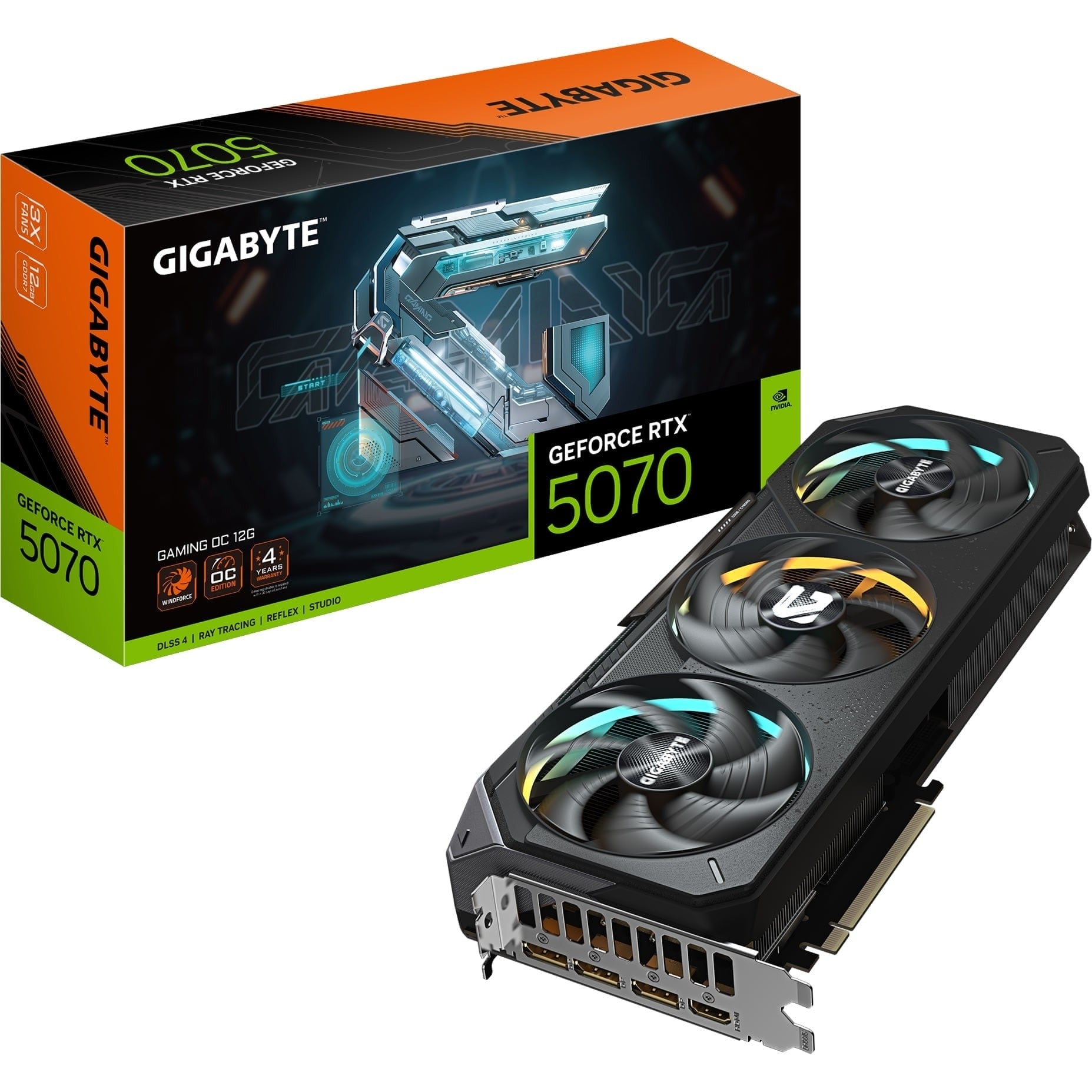 GUNMANSA GIGABYTE nVidia GeForce RTX™ 5070 GAMING OC - 12GB GDDR7 HDMIx1/DPx3