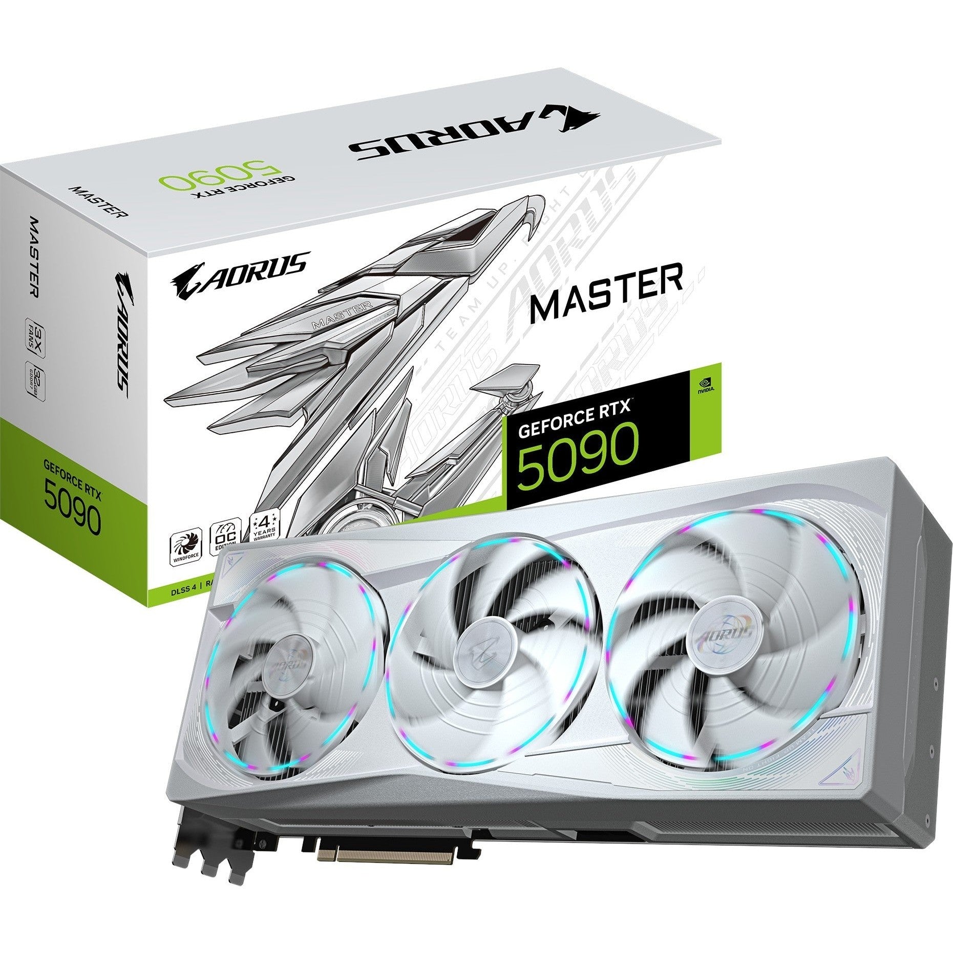 GUNMANSA GIGABYTE nVidia GeForce RTX 5090 AORUS MASTER ICE - 32GB GDDR7; 512-Bit Memory Bus; 1x HDMI; 3x DisplayPort; Min 1000W PSU. .