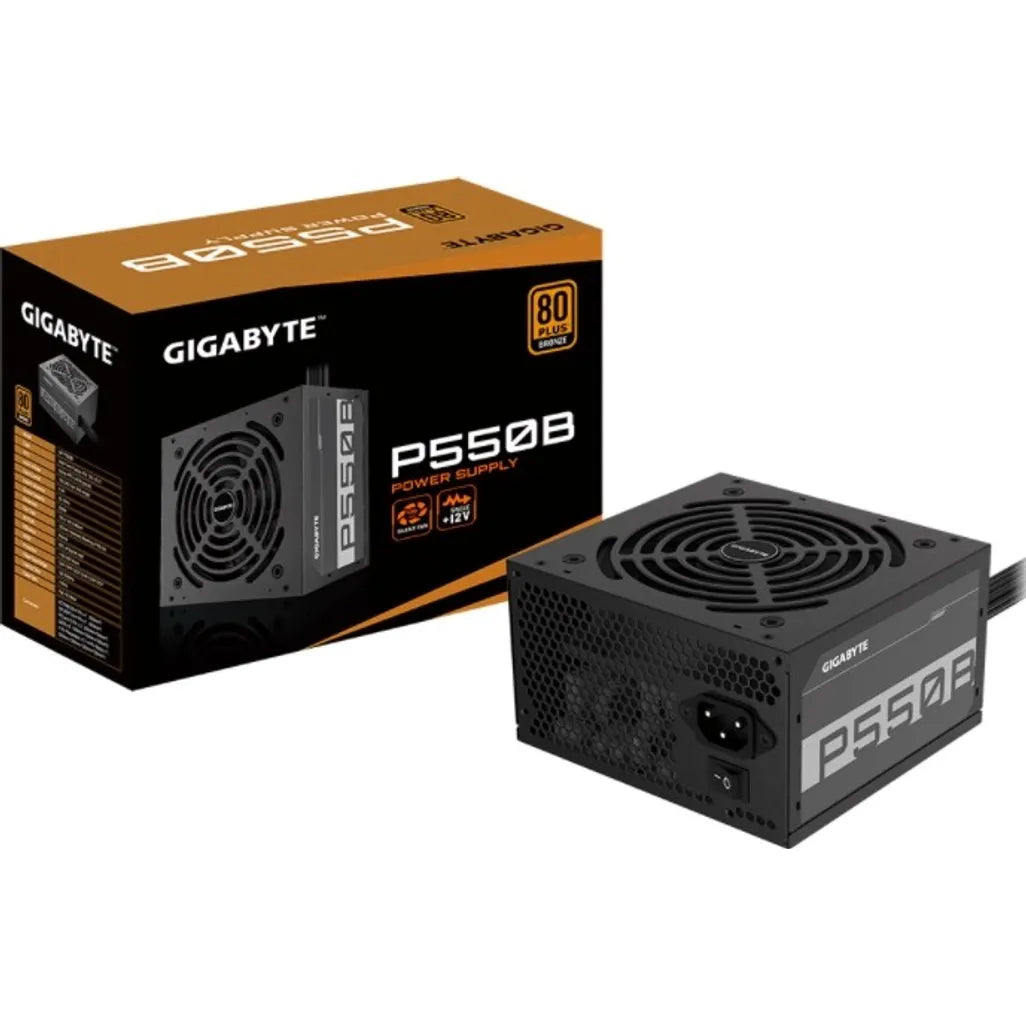 GUNMANSA Gigabyte PSU P550B Bronze Certified 550W - 3 Year Warranty; 24/20-pin x 1; CPU 4+4-pin x 1; PCI-E 6+2-pin x 2; SATA x 6; Peri x3