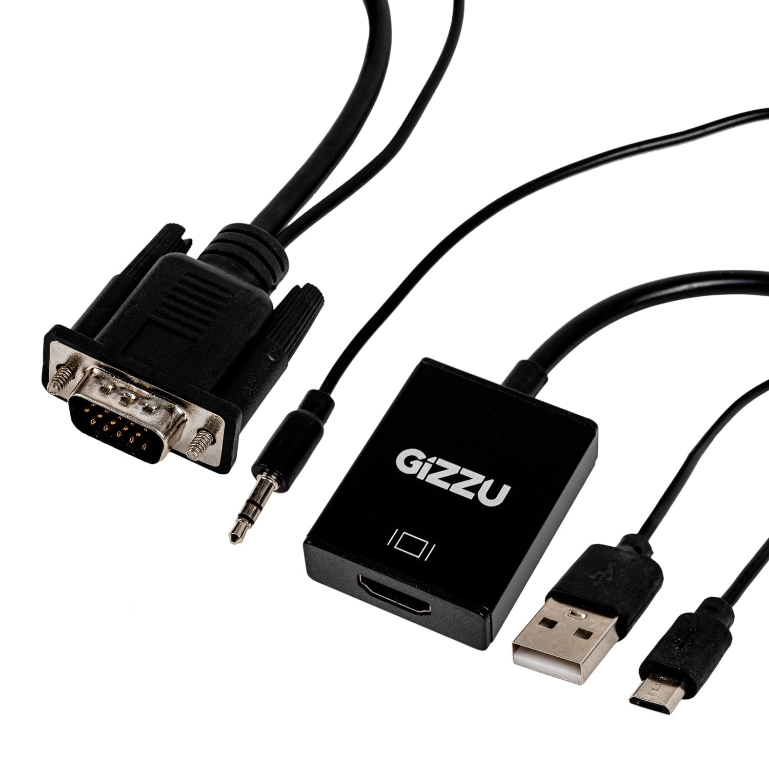 GUNMANSA Gizzu 1080P VGA to HDMI Adapter with Audio