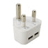 GUNMANSA GIZZU 2 x USB 3-Prong Wall Charger White