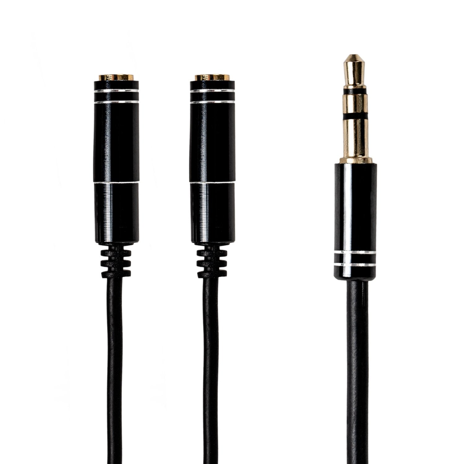 GUNMANSA Gizzu 3-Pole Audio Splitter Cable - Black
