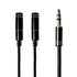 GUNMANSA Gizzu 3-Pole Audio Splitter Cable - Black