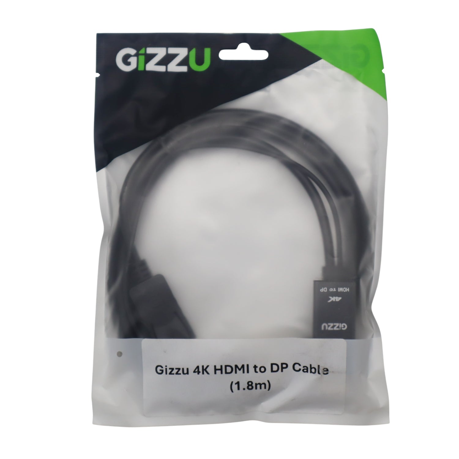 GUNMANSA Gizzu 4K HDMI to DP Cable (1.8m) - Black