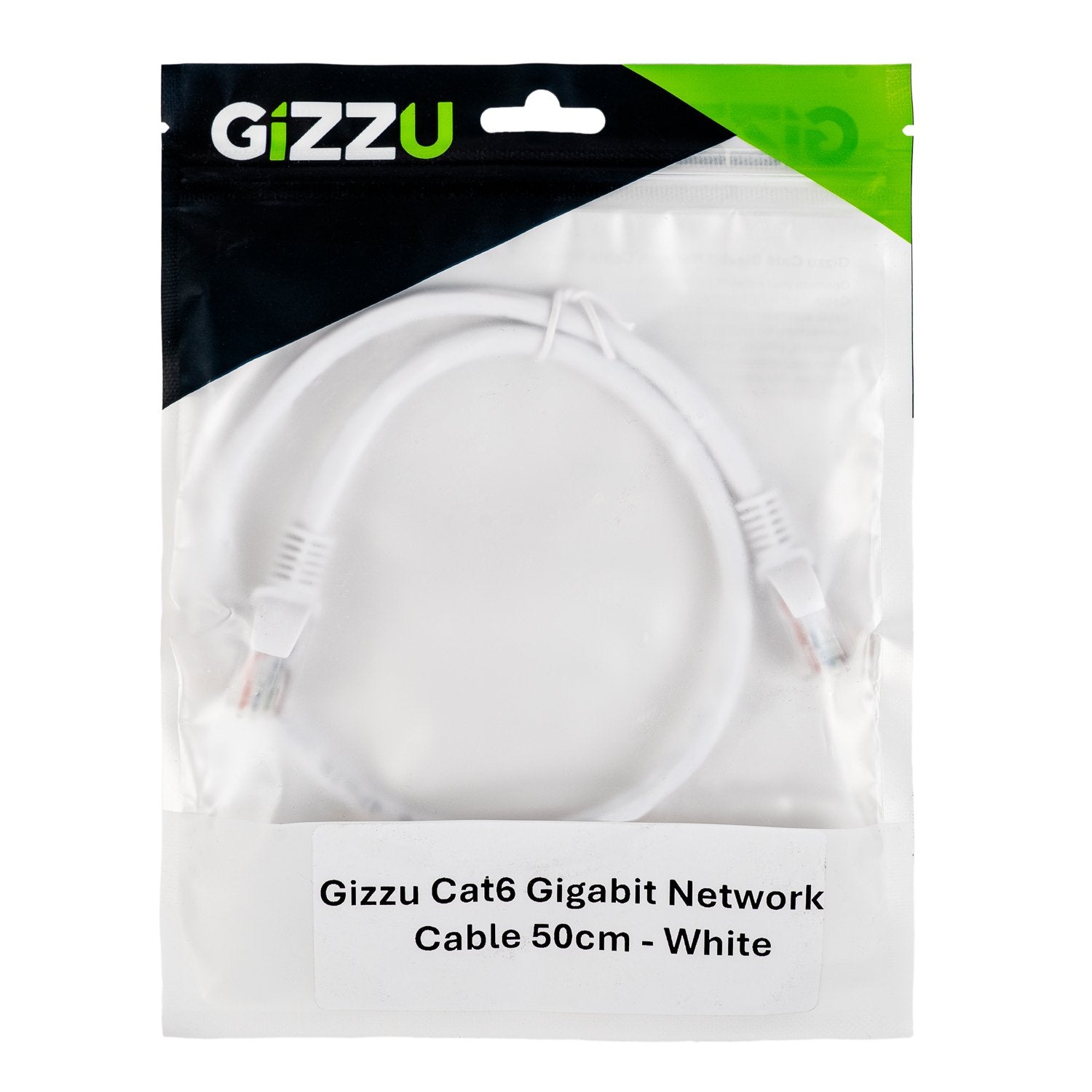 GUNMANSA Gizzu Cat6 UTP Fly Lead Ethernet Network Cable 50cm – White